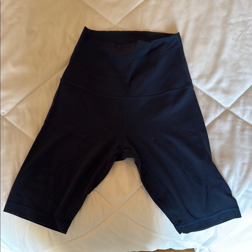 Lululemon Women's Navy High-Waisted Shorts